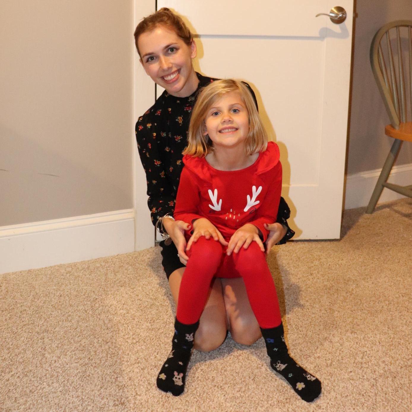 Christmas day with the flower girl.