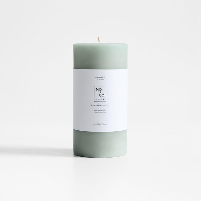 Eucalyptus Beeswax Pillar Candle 3"x6"