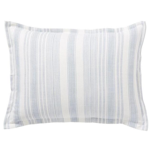 Hawthorn Stripe Cotton Sham, Standard, Blue