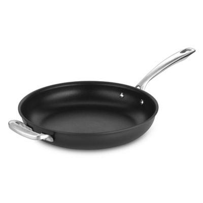 Cuisinart® DS Induction Ready Nonstick 12-Inch Hard Anodized Skillet with Helper Handle in Grey