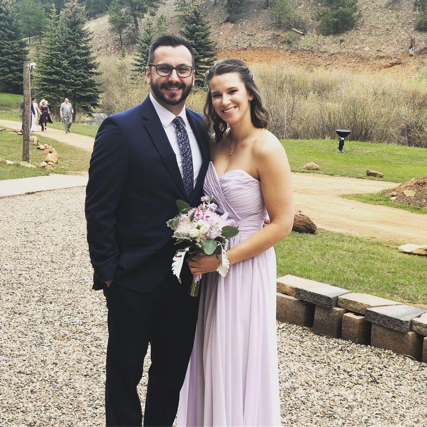 Celebrating Heather's wedding in Evergreen, CO!