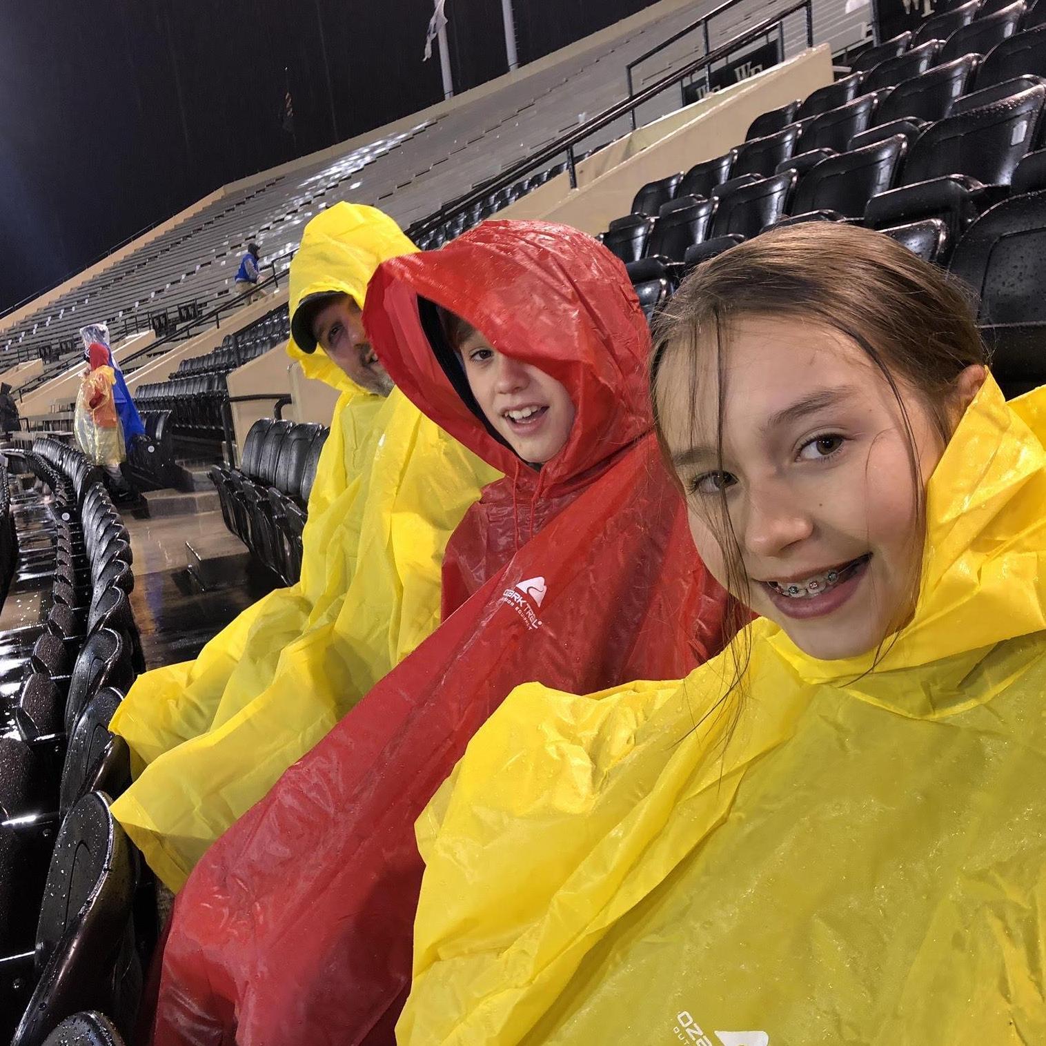 That one time Tim and Mandi thought it would be a good idea to take the kids to the Duke vs. Wake football game in the freezing rain . . .