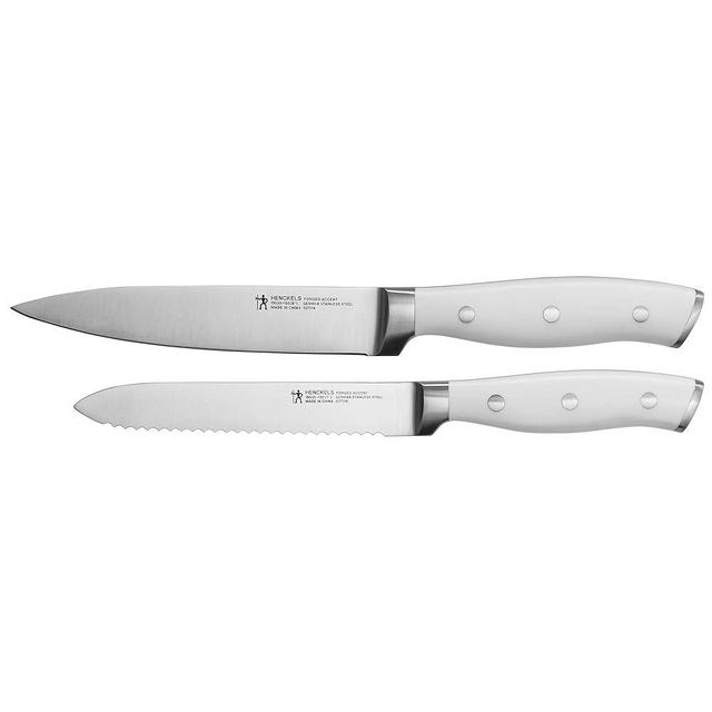 HENCKELS Forged Accent Razor-Sharp 2-pc Utility Knife Set, White Handle, German Engineered Informed by 100+ Years of Mastery