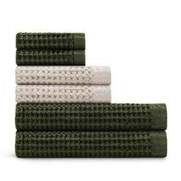 Supima® Waffle 6pc Bath Towel Bundle | Onsen®