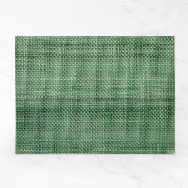 Chilewich Mini Basketweave Placemat, Set of 4, Ivy