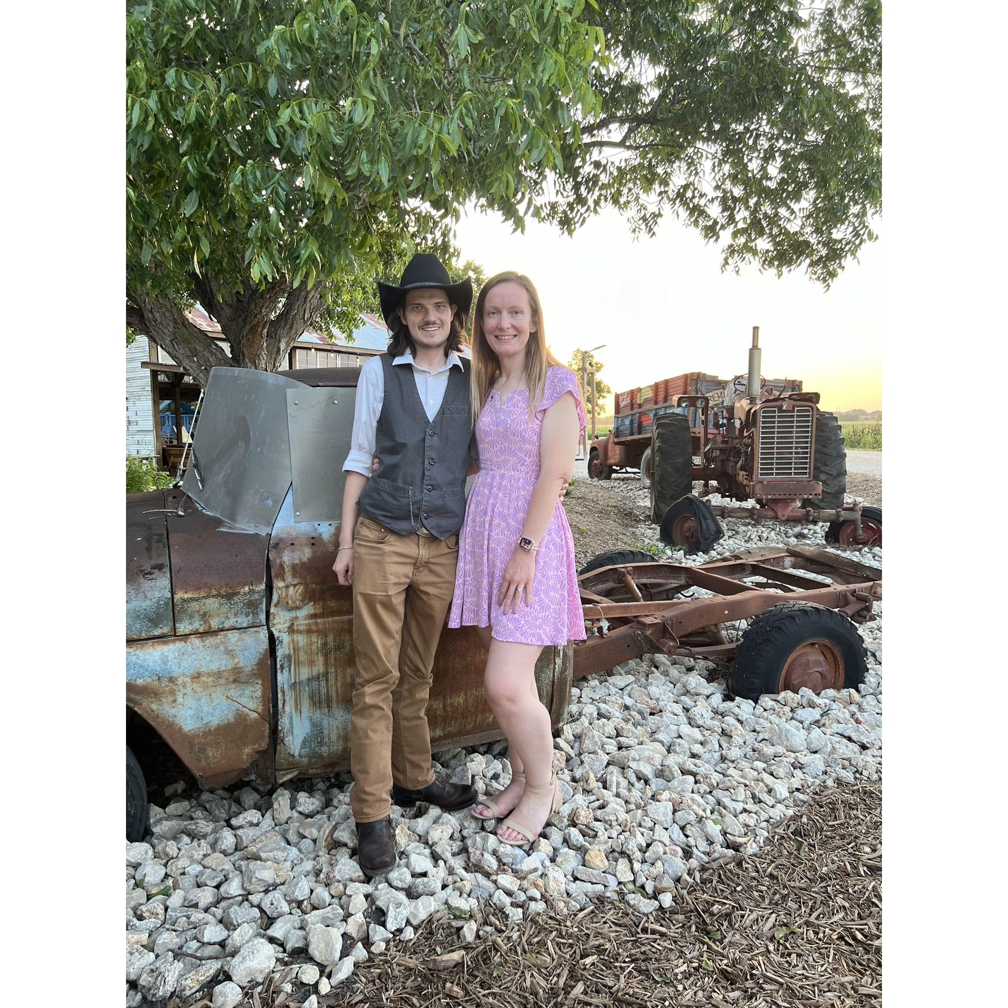 At a friend's wedding in May.