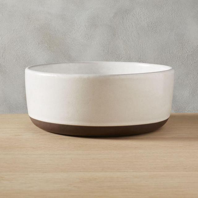 black clay serving bowl