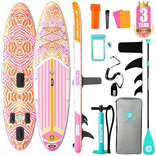 Niphean Inflatable Stand Up Paddle Board with SUP Accessories, Anti-Slip EVA Deck, 10’6’’ Inflatable Paddle Boards for Adults & Youth of All Skill Levels