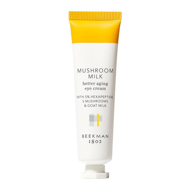 Beekman 1802 Mushroom Goat Milk Eye Cream - Clinically Proven Anti-Aging Eye Treatment for Dark Circles & Fine Lines - With Kojic Acid, Hexapeptide & Mushrooms - Fragrance-Free, Cruelty-Free