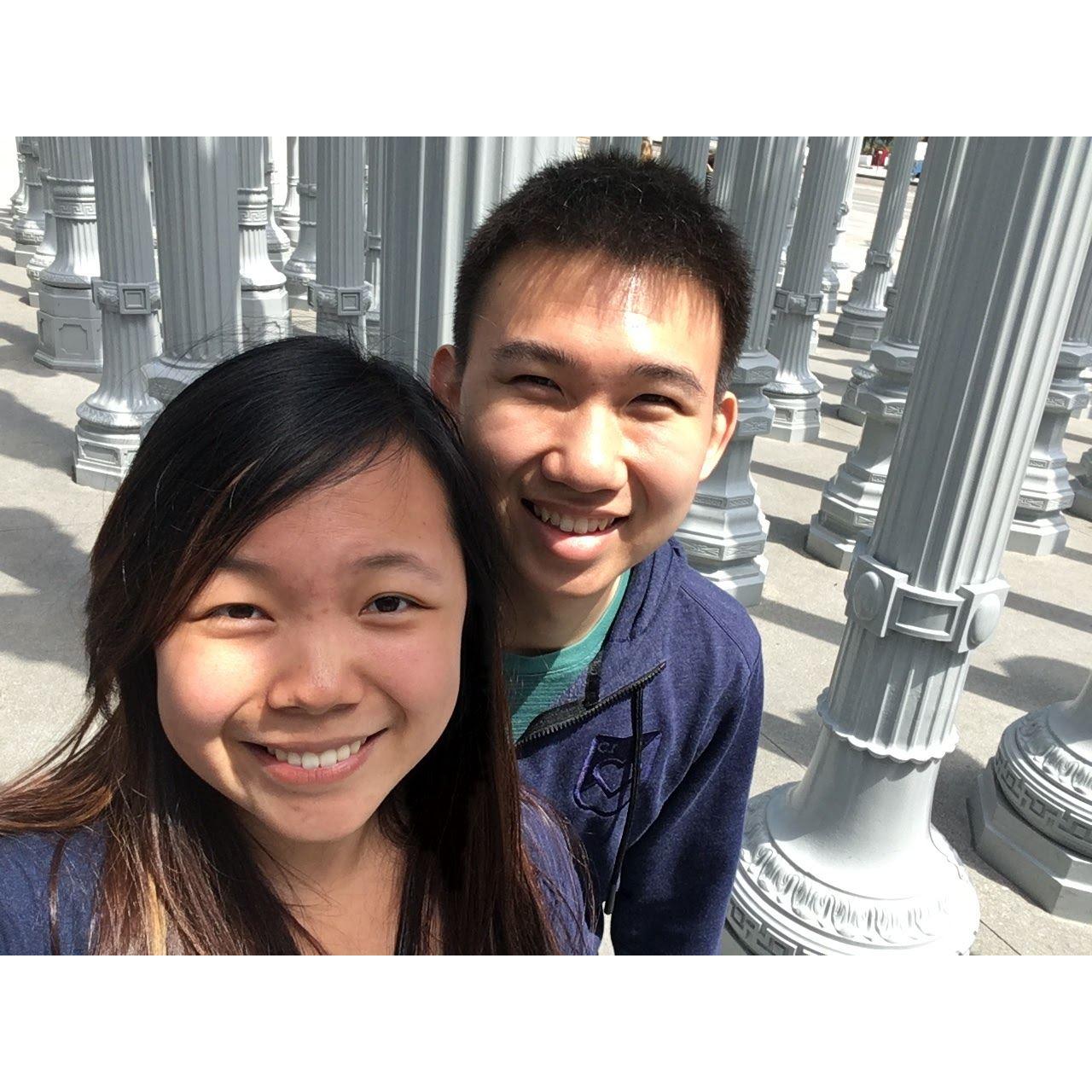 Touristing in front of the LACMA in LA