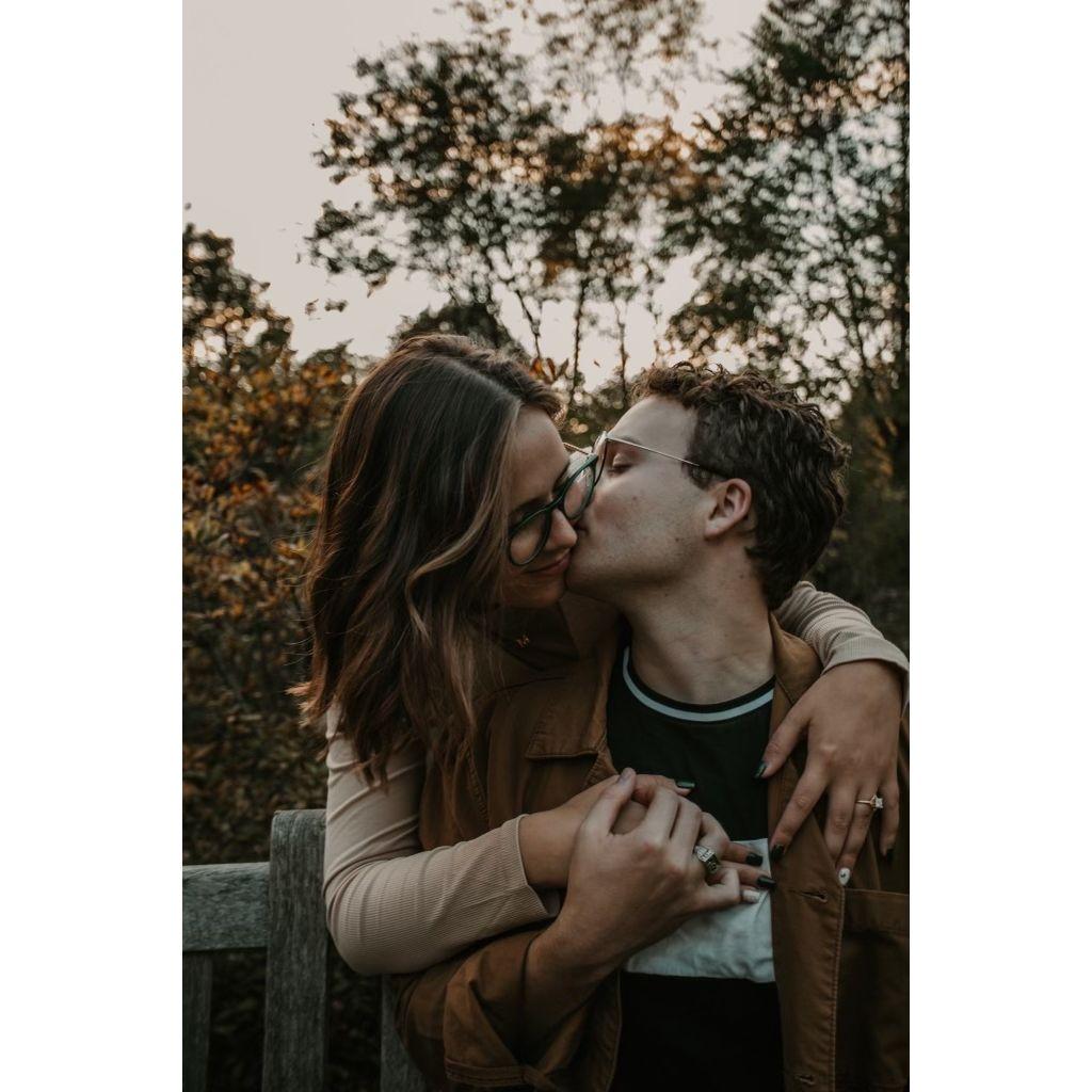 October 16, 2022: Morgan and Jesse's engagement shoot in Acton, Massachusetts.