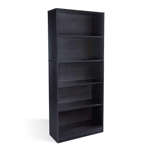 Atlantic Oskar 5 Shelf Bookcase, Espresso PN38408139