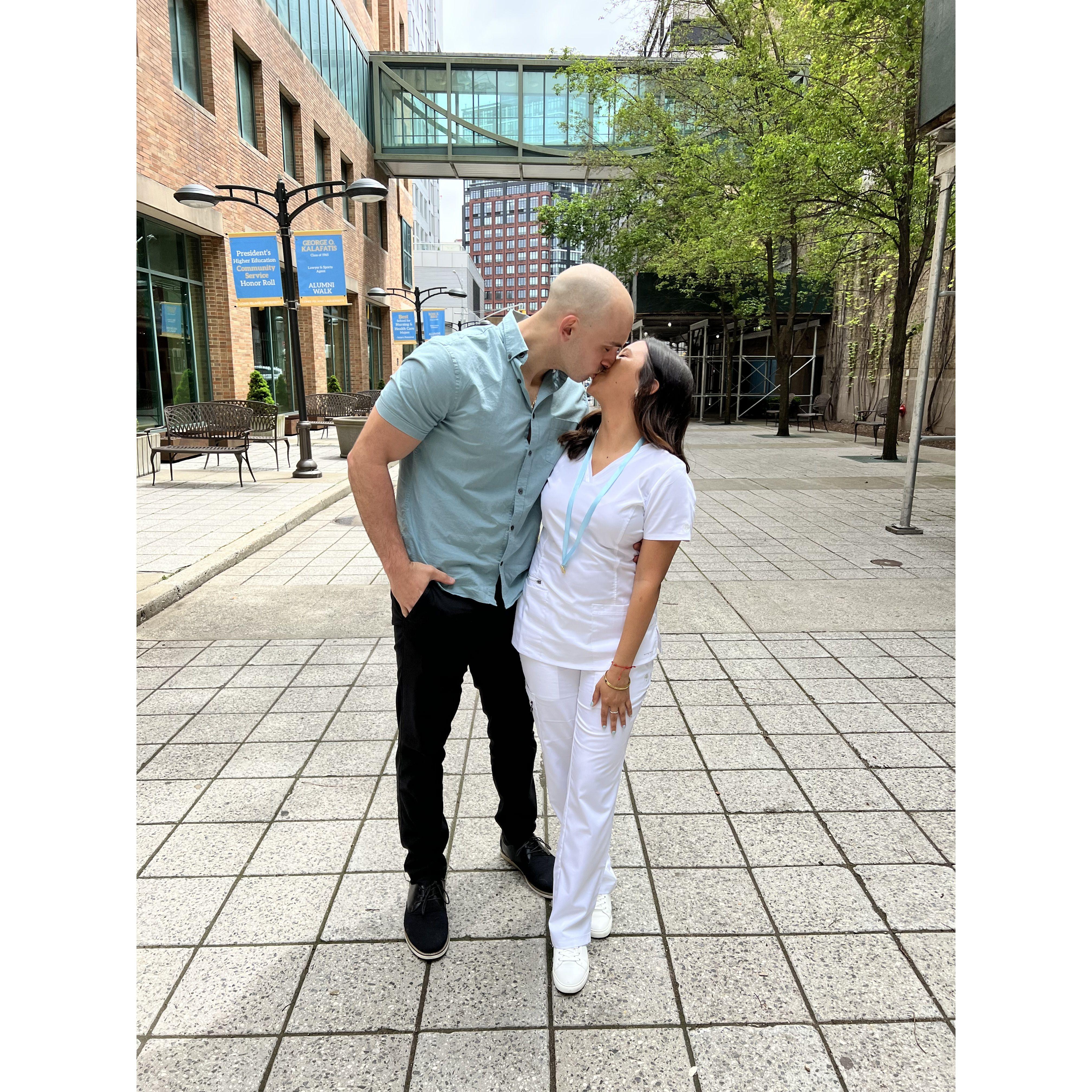 Surviving nursing school with my biggest supporter/cheerleader <3