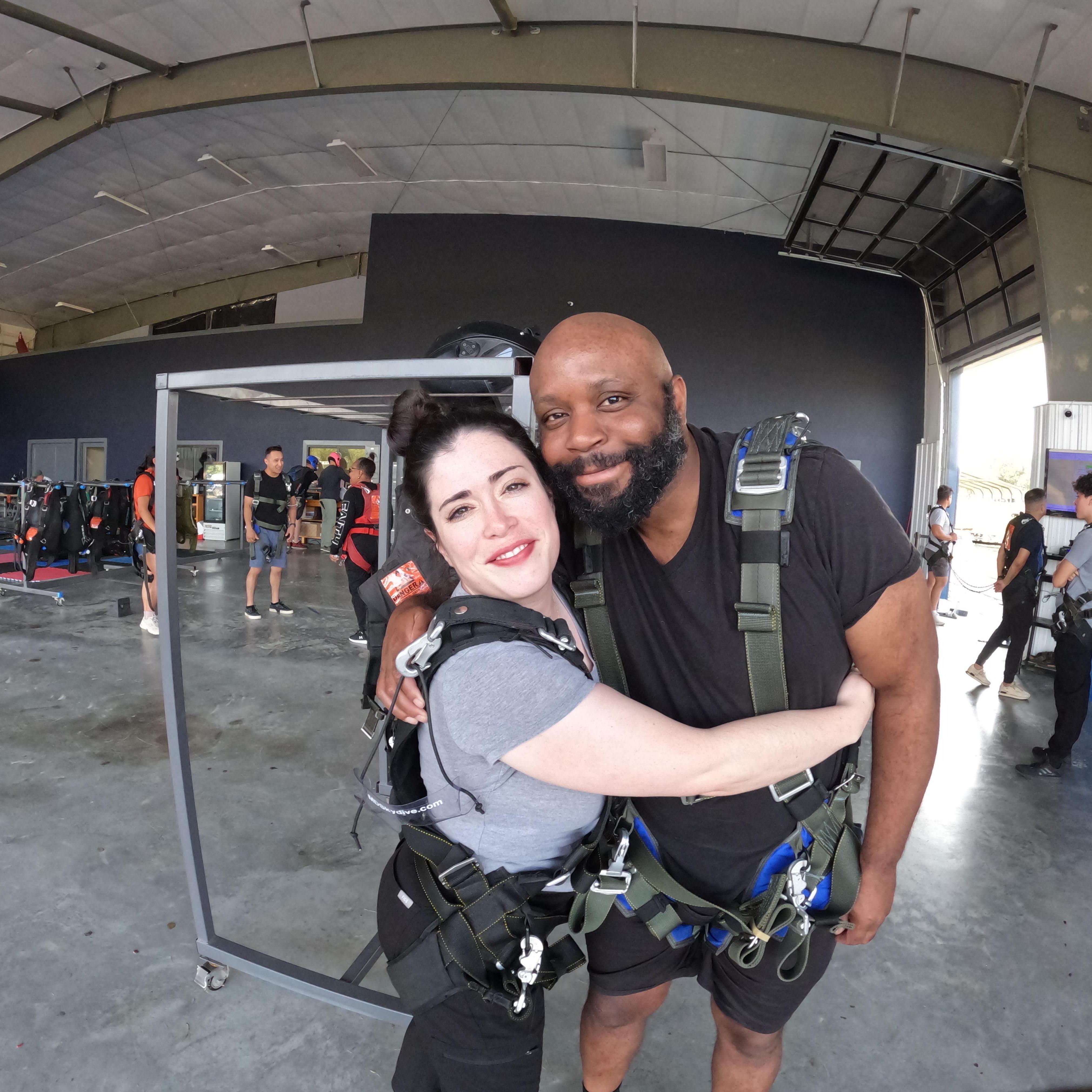 Crazy white girl syndrome is contagious, Alex finally agreed to sky dive and was grinning ear-ear entire drop down! Maybe next Alex will agree to bungee jumping?