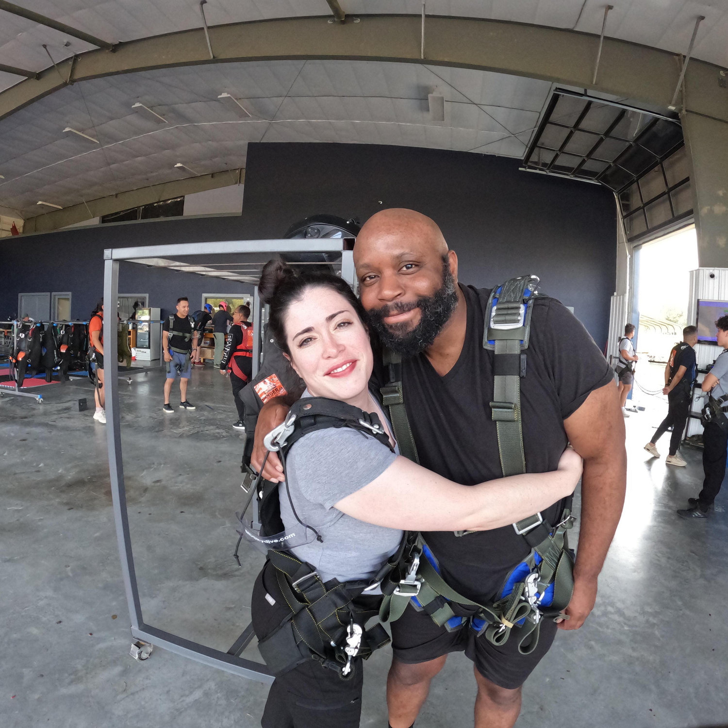 Crazy white girl syndrome is contagious, Alex finally agreed to sky dive and was grinning ear-ear entire drop down! Maybe next Alex will agree to bungee jumping?