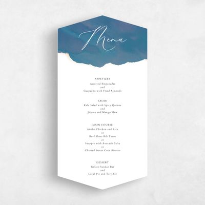Blue Diamond Wedding Menu - Opaline