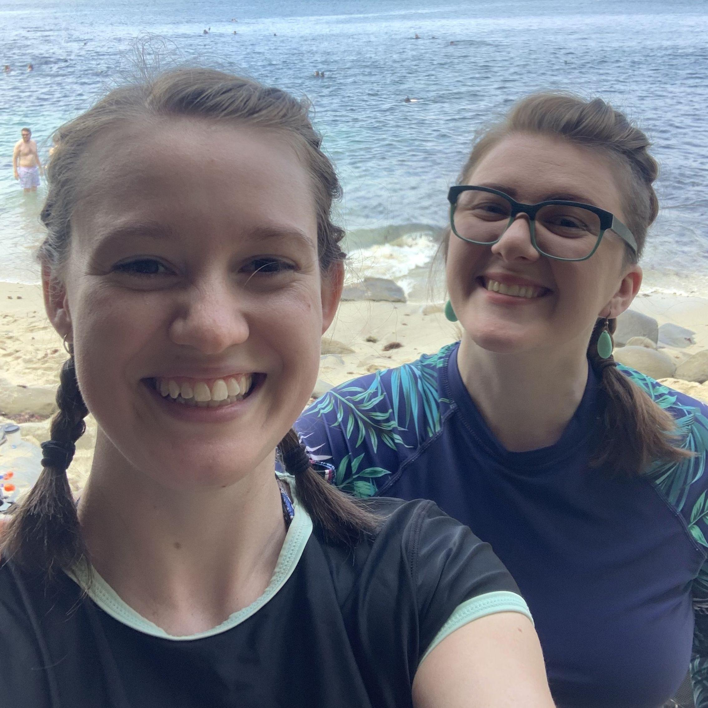 Snorkeling in La Jolla for Helen's 30th birthday.