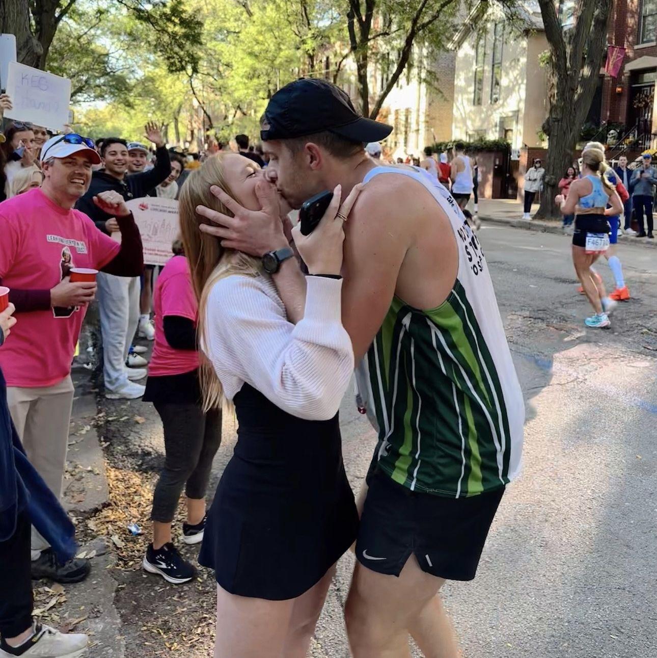 Zach running the Chicago Marathon 2025