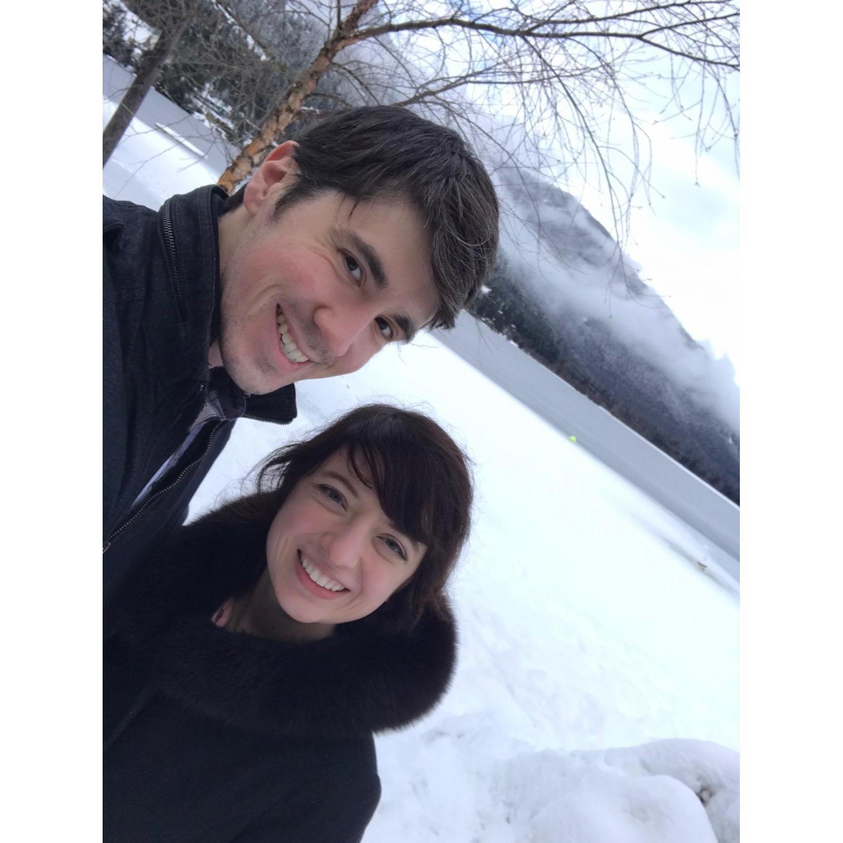 Frozen lake in Whistler, Canada