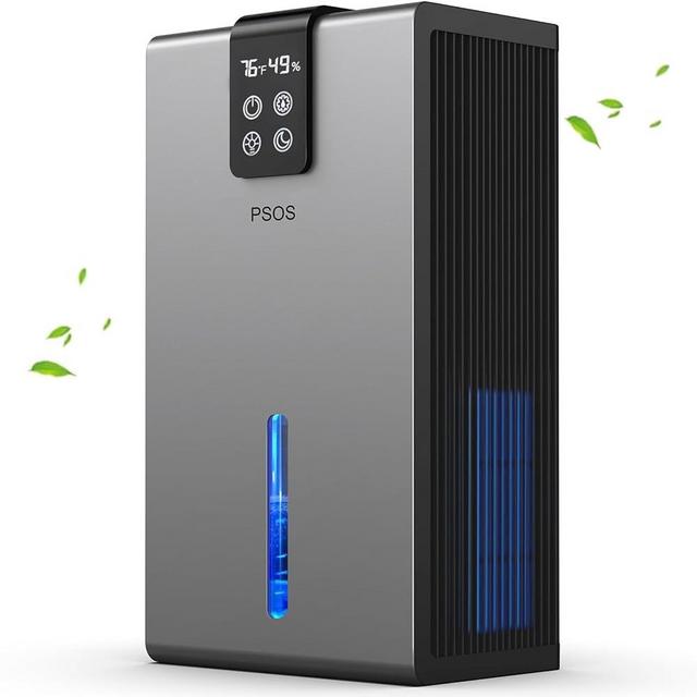 PSOS Dehumidifier, 118 OZ Tank Capacity, Dehumidifiers with Auto Shut Off, Portable Dehumidifier for Home, Basement, Bedroom, 980 sq.ft Coverage Area
