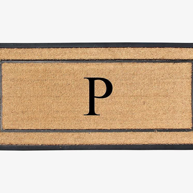 A1HC Natural Coir & Rubber Large Monogrammed Door Mat 24x48 Inches Thick Durable Doormats for Entrance Heavy Duty, Thin Profile Front Door Mat, Long Lasting Front Door Entry Doormats