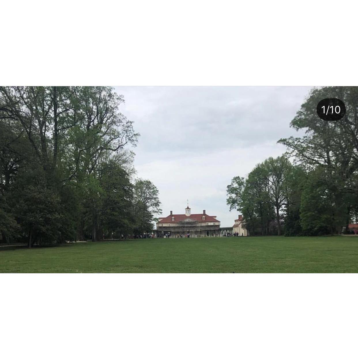 We toured George Washington’s estate. April 2019.