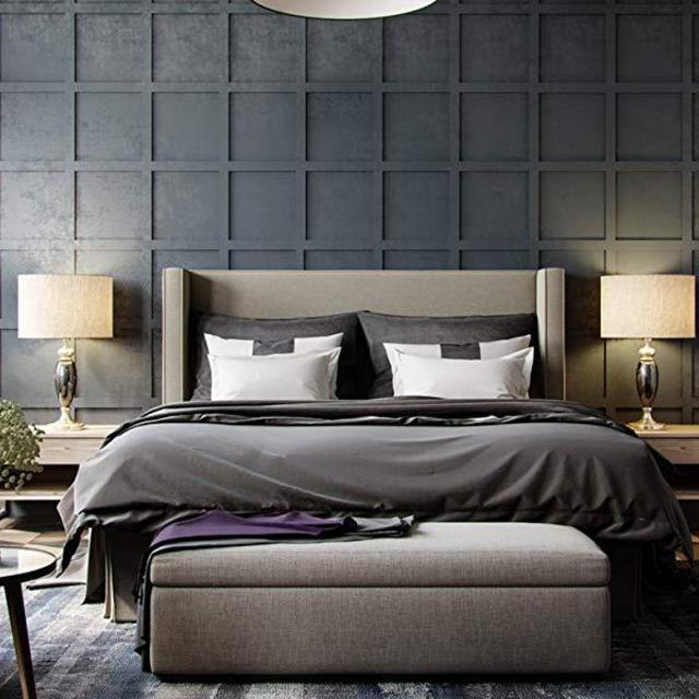 TEKAMON All Season King Comforter Soft Quilted Down Alternative Duvet Insert with Corner Tabs Summer Cooling 2100 Series,Luxury Fluffy Reversible Hotel Collection,Hypoallergenic,Grey,90 x 102 inches