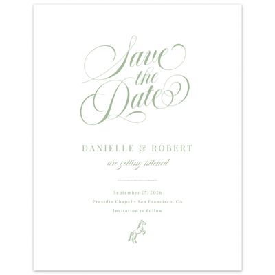 White Wedding Digital Save the Date - Jerome Portrait