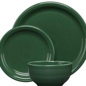 Jade Green Bistro Coupe 3-Piece Place Setting, Service for 1