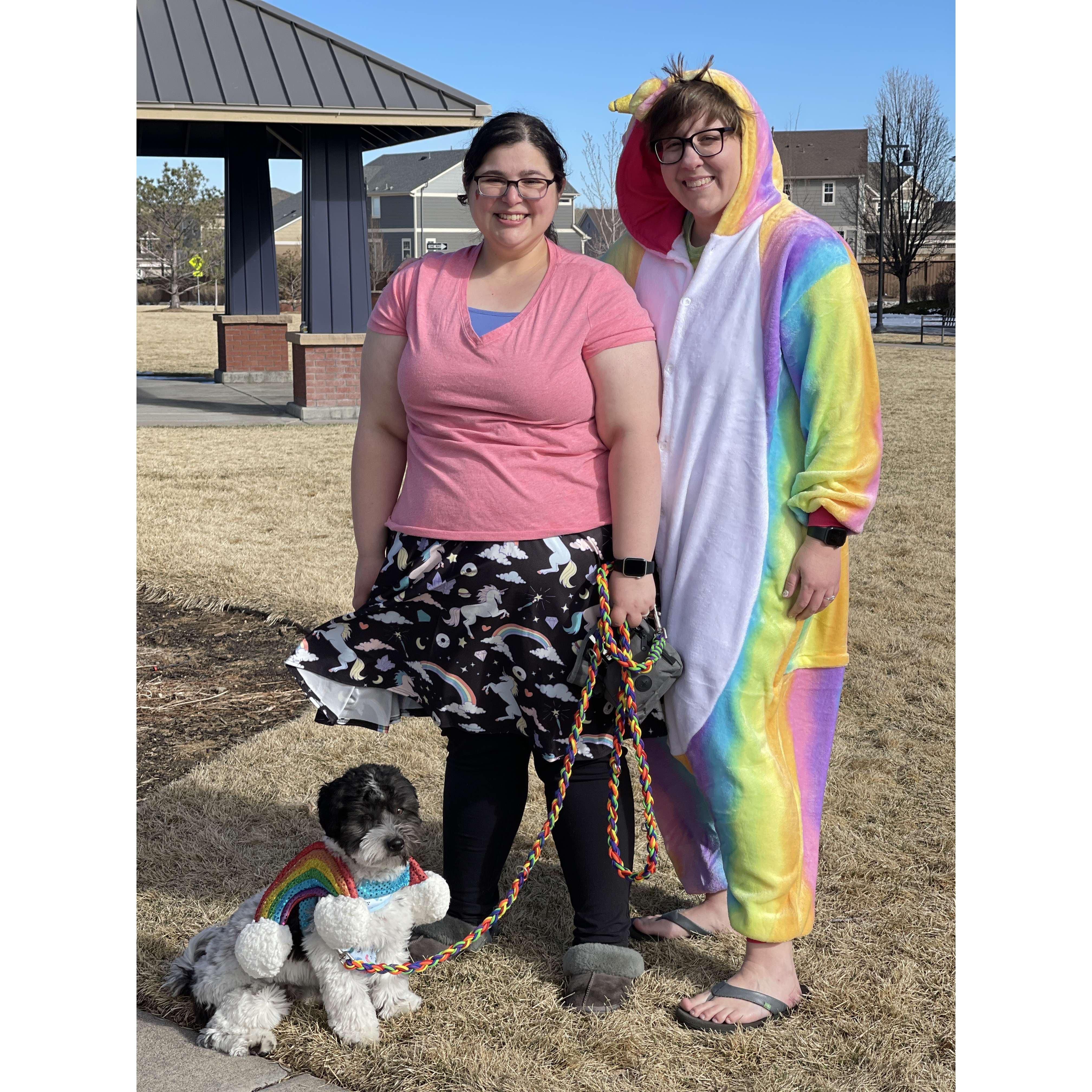 Maureen: Emmie threw me a fabulous unicorn and rainbow birthday. She spend so much time planning it to make it special.