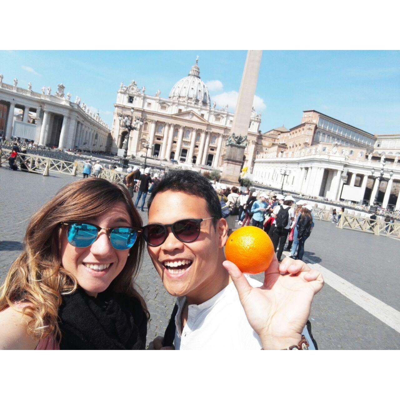 Have you ever seen a more orange, orange? Vatican City - April 2017