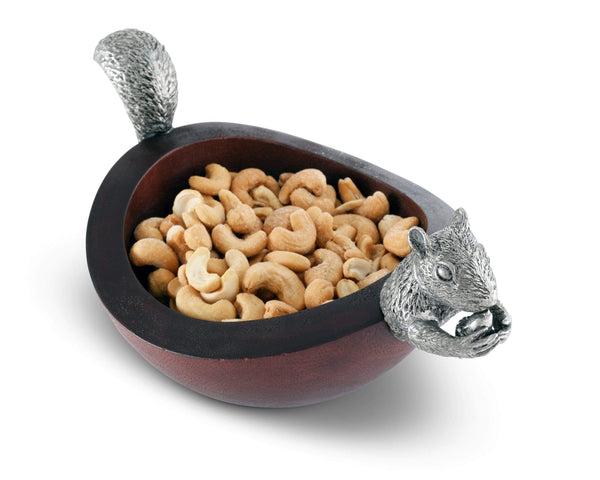 Squirrel Head and Tail Nut Bowl - Sm