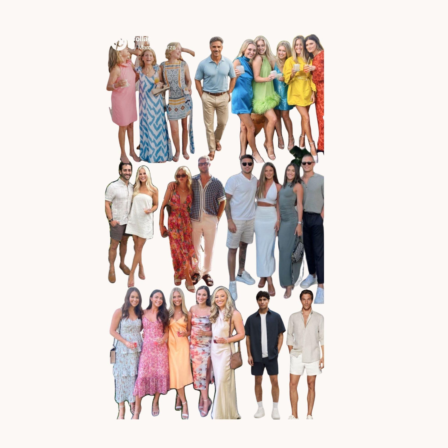 THE NIGHT BEFORE – Casual vibes for a relaxed dinner where everyone can mingle & get to know each other before the big day. Think polished yet comfortable light layers & what makes you feel your best.