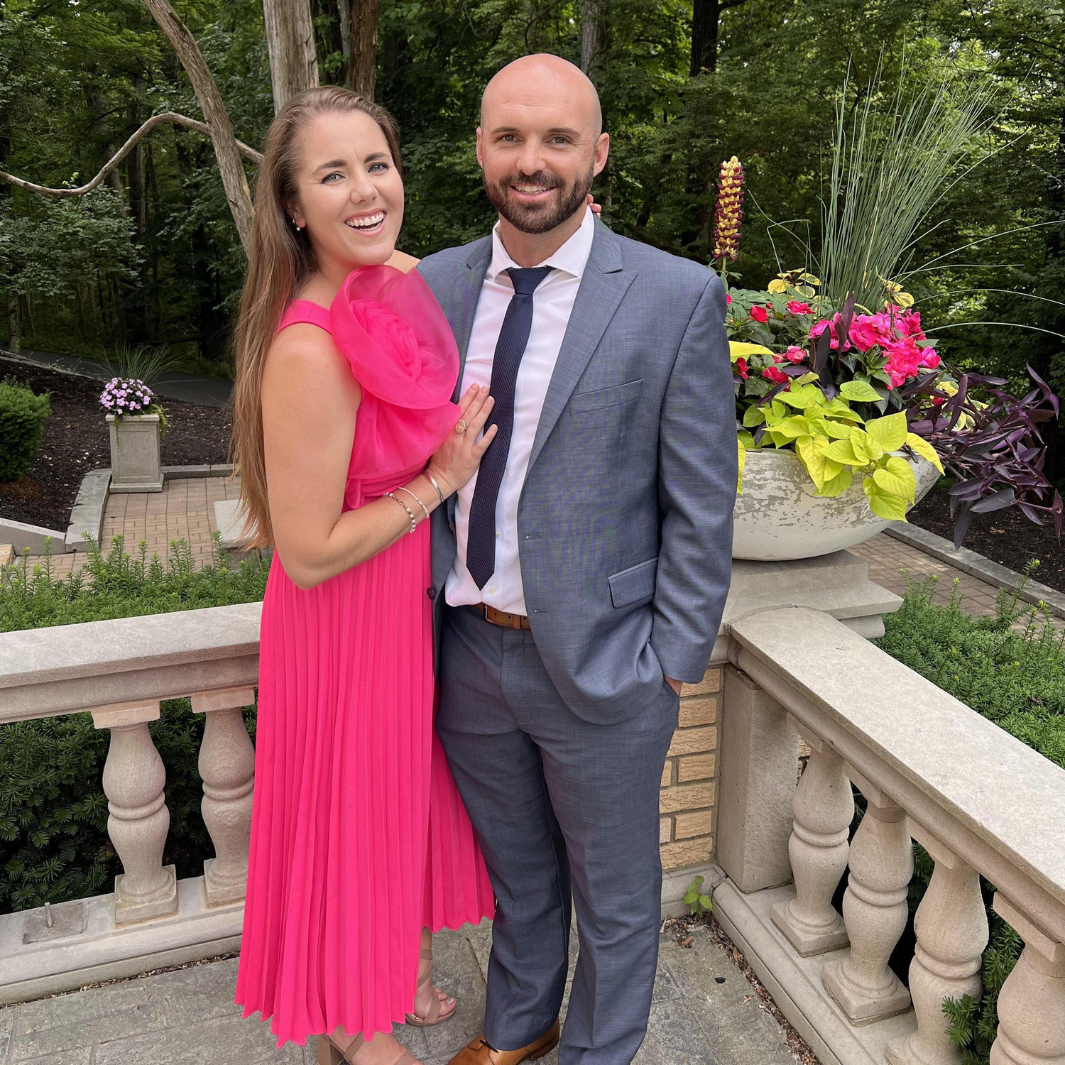 Celebrating Ben's friends Rob & Courtney in Indy!