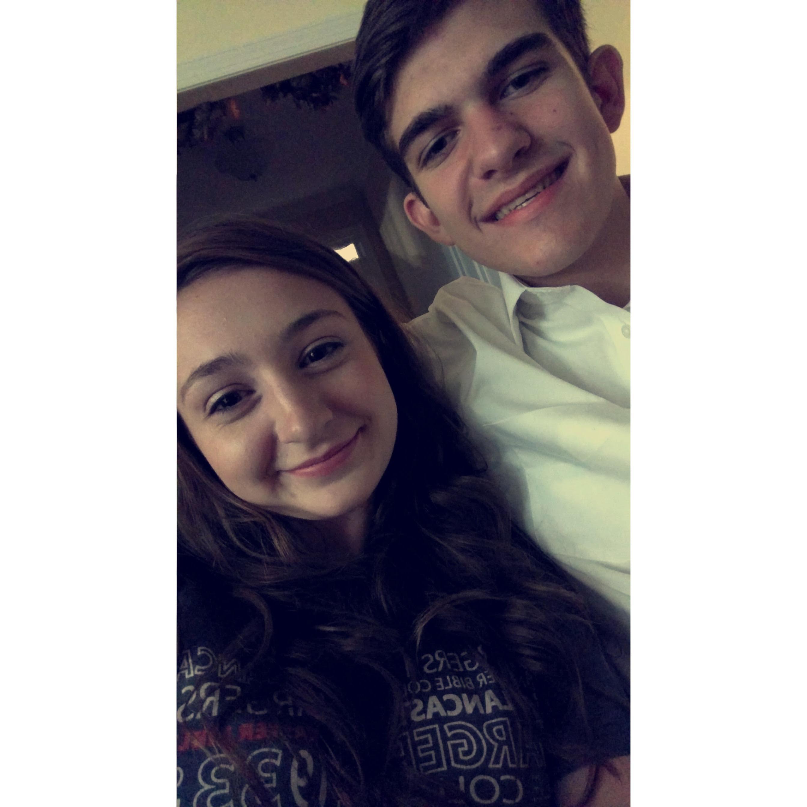 We took this photo on the night of the homecoming dance.