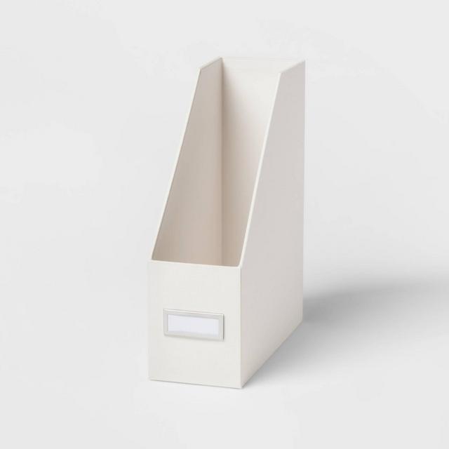 Canvas Magazine File Holder and Organizer Cream - Brightroom™