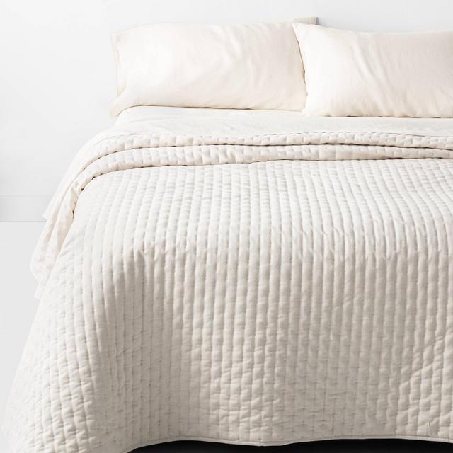 King Cashmere Blend Quilt Natural - Casaluna™