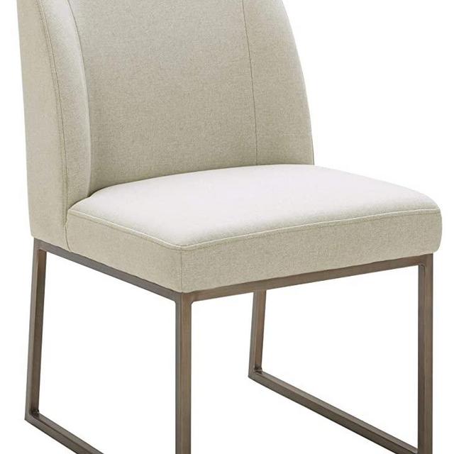 Amazon Brand – Rivet Contemporary Dining Chair, 34"H, Chalk