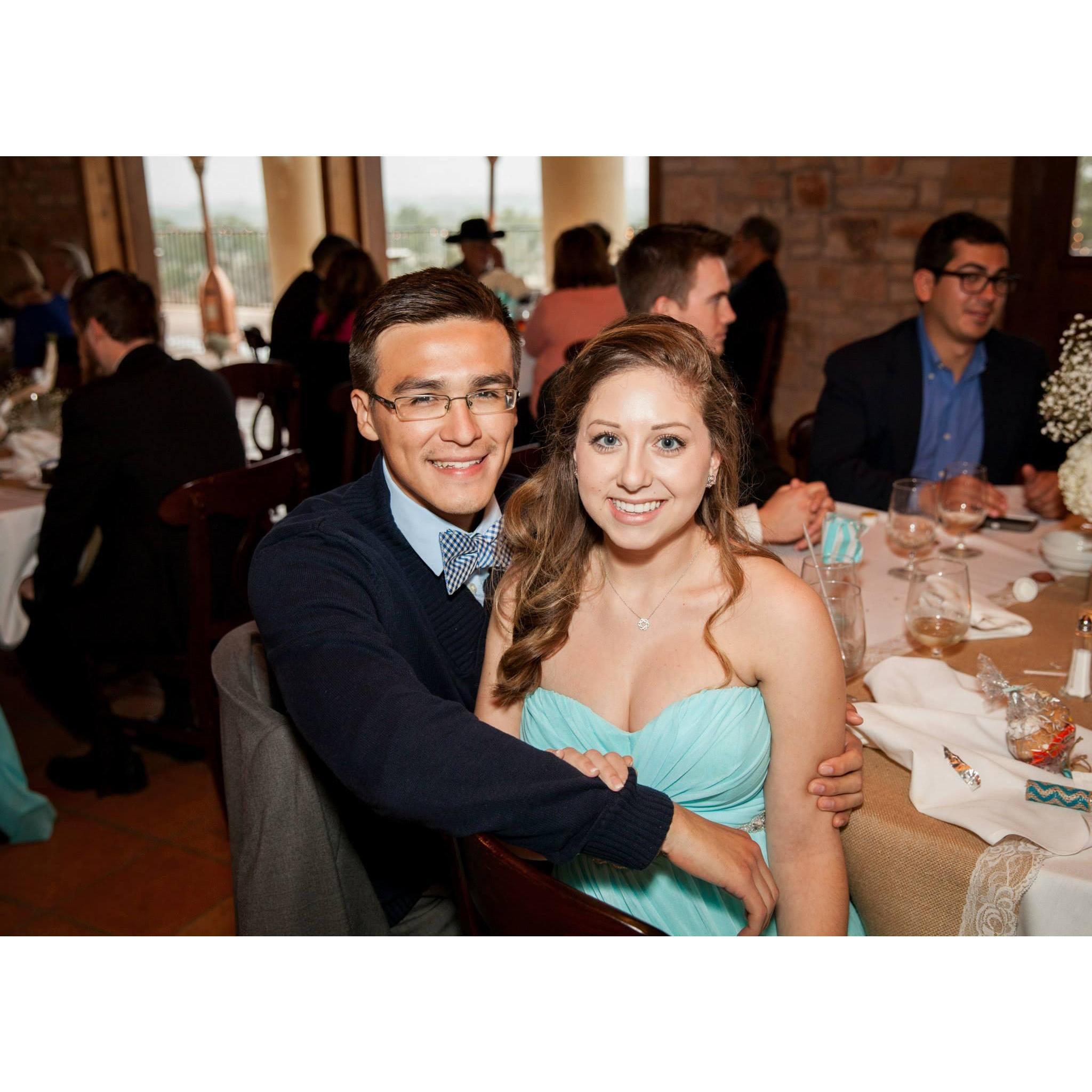 At our best friends Sierra and John's wedding in 2015.