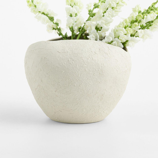 Ithaca Small White Vase 10"