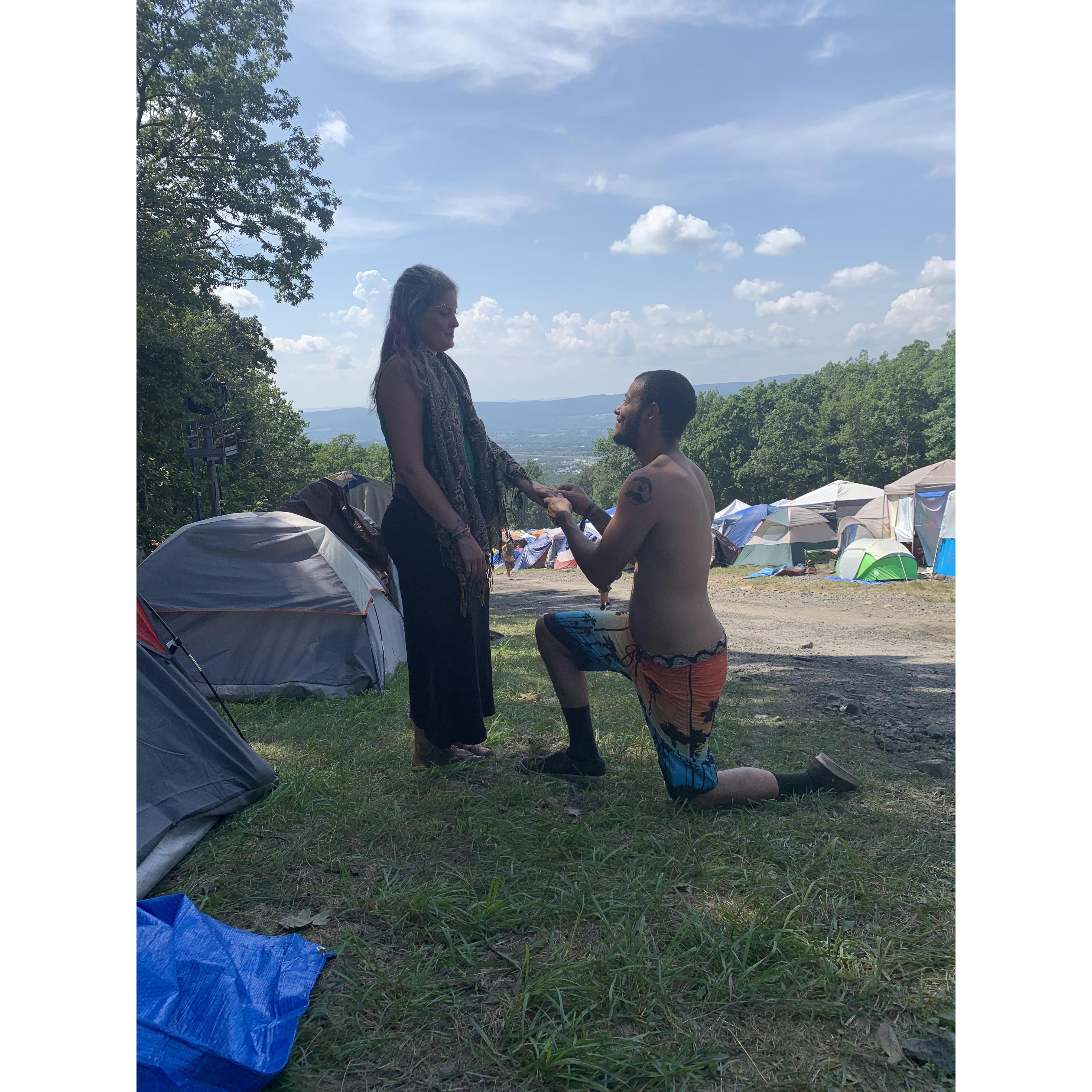 He asked me to marry him at our favorite music festival! My true soul mate and best friend!
