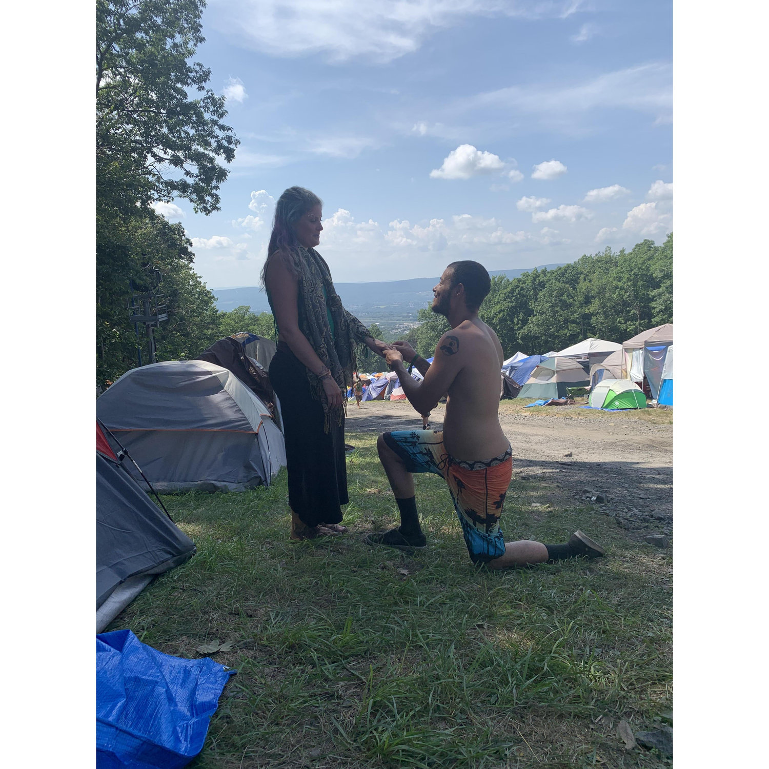 He asked me to marry him at our favorite music festival! My true soul mate and best friend!