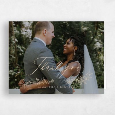 Sand, Beige Wedding Thank You - Serrano Photo