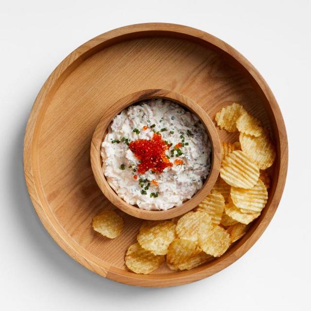Small Divided Wooden Serving Tray by Molly Baz