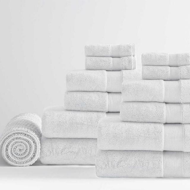Classic Organic Towel Bundle With Bath Mat - Set of 13