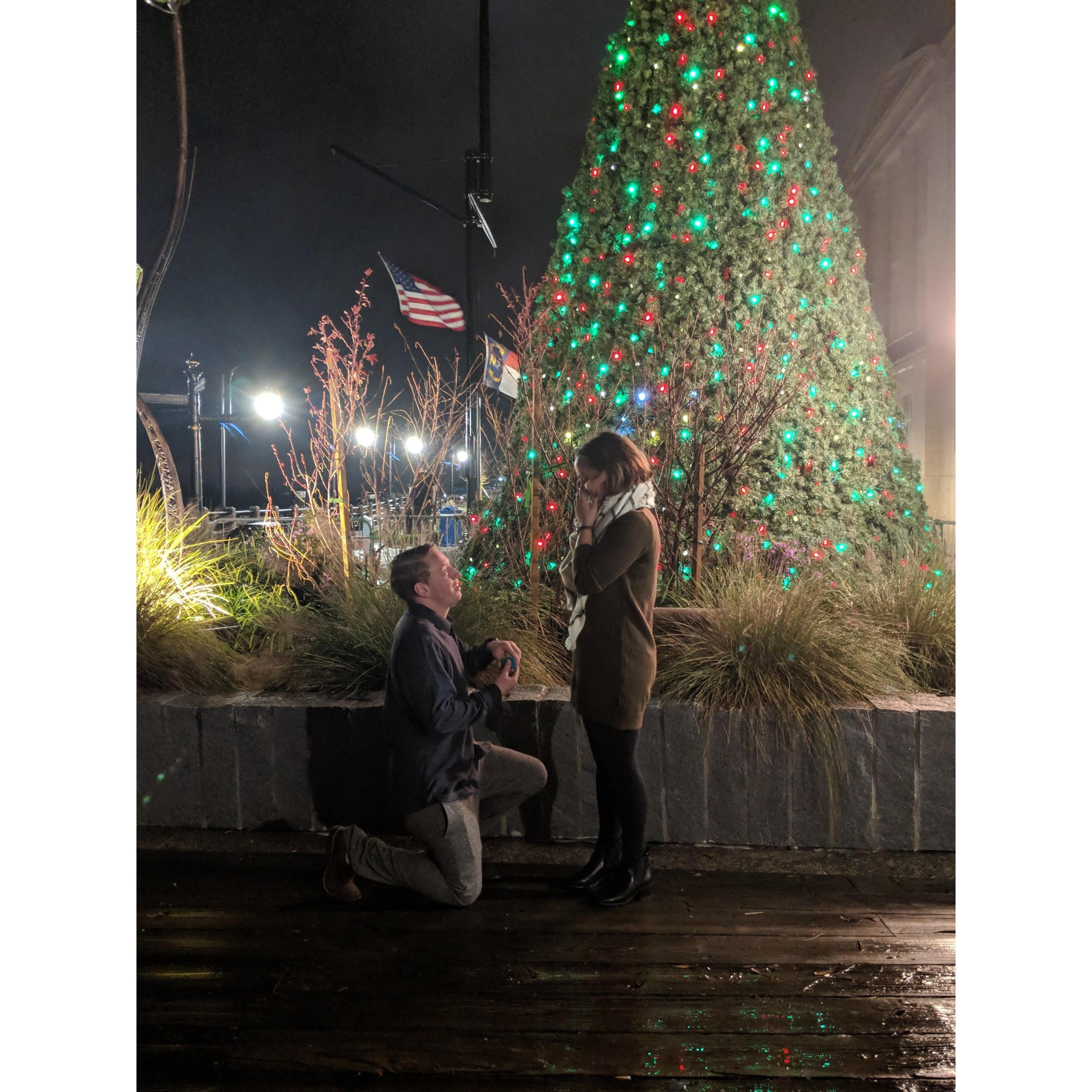 The proposal! 12-28-18 Wilmington, NC