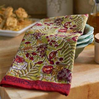 Winter Garden Wreath Tea Towel, Set of 3