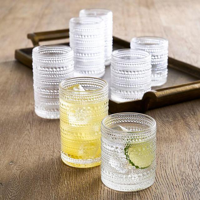 Jupiter Hobnail Drinking Glasses (10 oz) - Set of 6