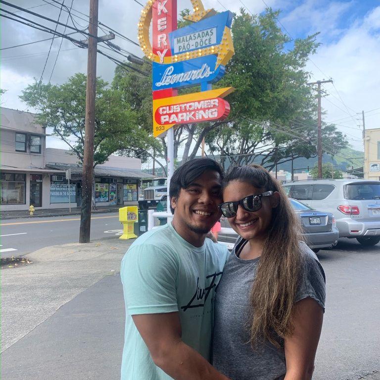 This photo was taken at the beginning of our relationship in January 2020, when Kela moved to Oʻahu for school and Will came to visit her.