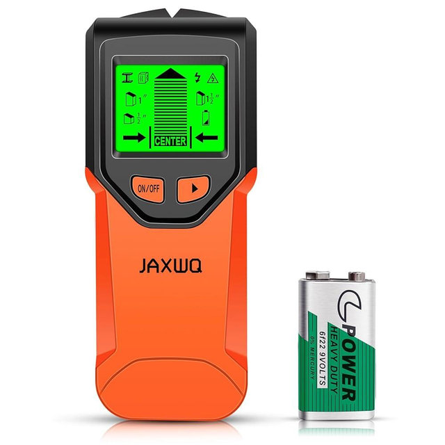 Stud Finder Wall Scanner - 5 in 1 Stud Finder Tool w/Microprocessor Chip and HD LCD Display, Stud Detector Beam Finders for the Center and Edge of Wood AC Wire Metal Studs Joist Pipe (Sunset)